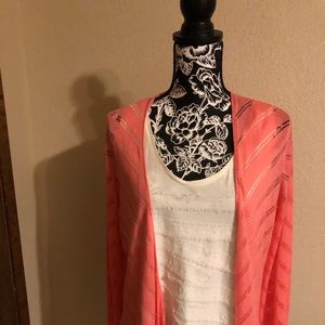 Coral/pink cardigan